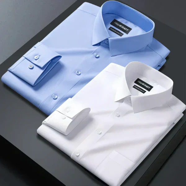 Men's Formal Regular Fit Cotton Full Sleeve Shirt - Sky Blue & White Combo