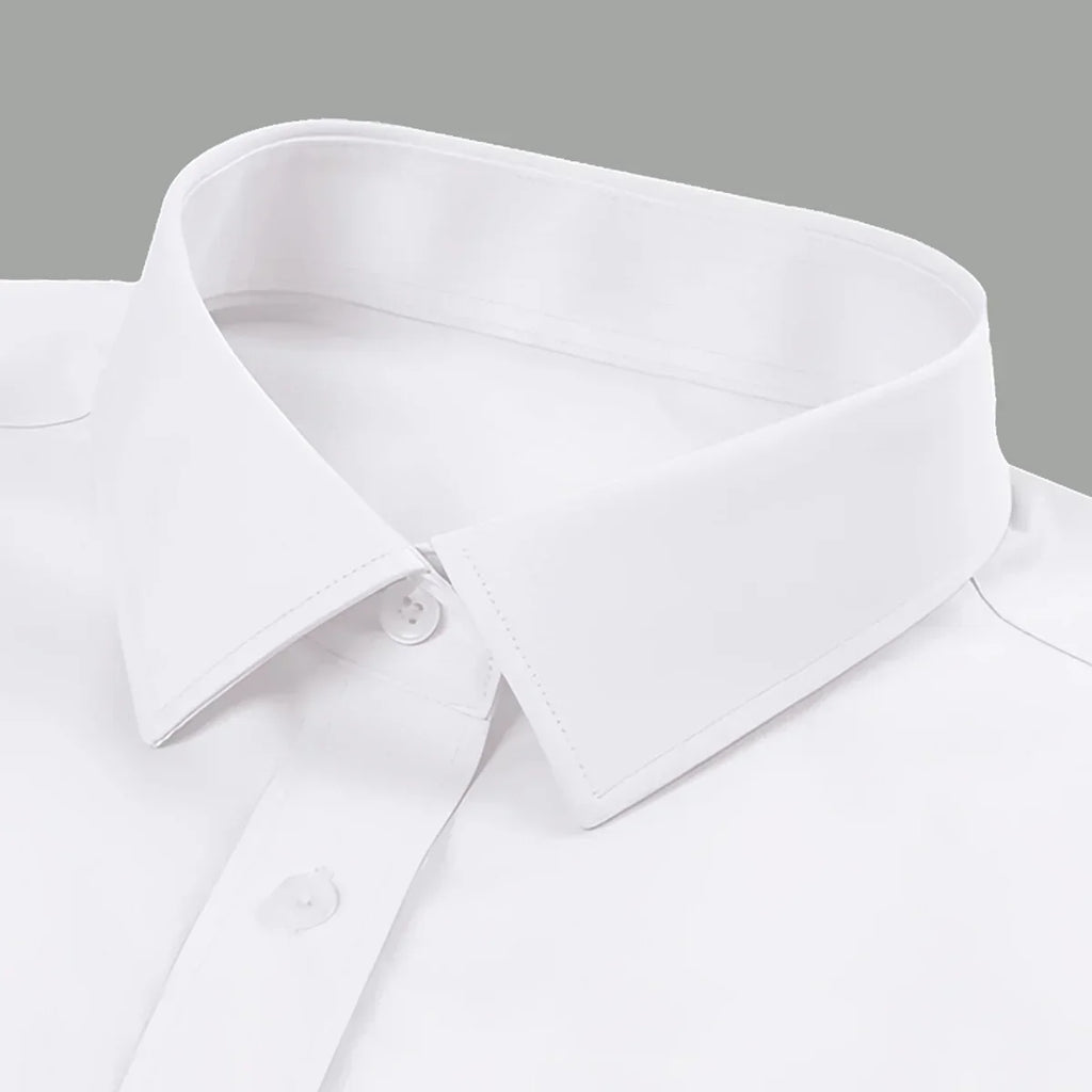 Men's Formal Regular Fit Cotton Full Sleeve Shirt - Pista & White Combo